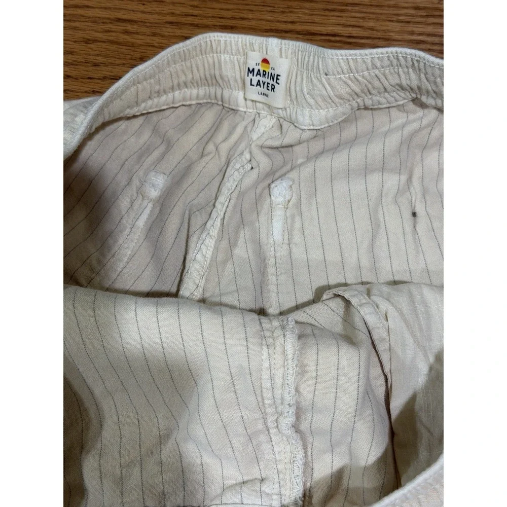 Marine Layer Saturday Beach Short Men L  Sand Tan Summer Chino Cotton Drawstring
